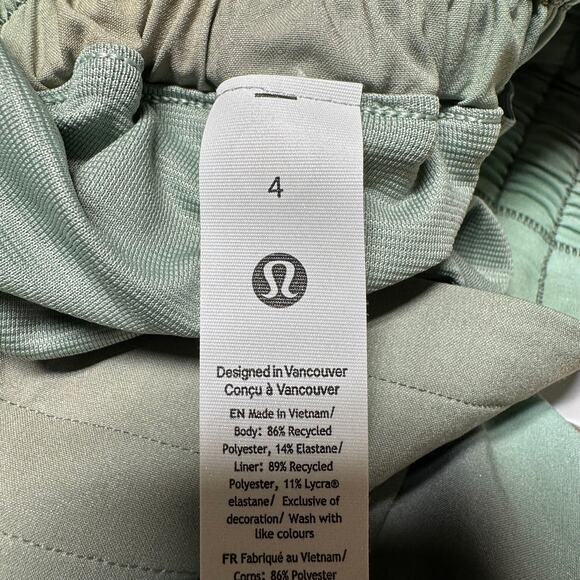 Lululemon Hotty Hot High-Rise Lined Short 4" Chroma Drift Green Size 4 NWT - Picture 8 of 12